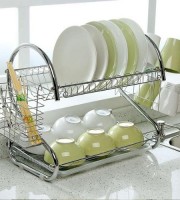 2 Layer Kitchen Dish Cup Drying Rack